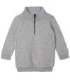 BZ66 BabyBugz Baby 1/4 Zip Sweatshirt heather Marl colour image